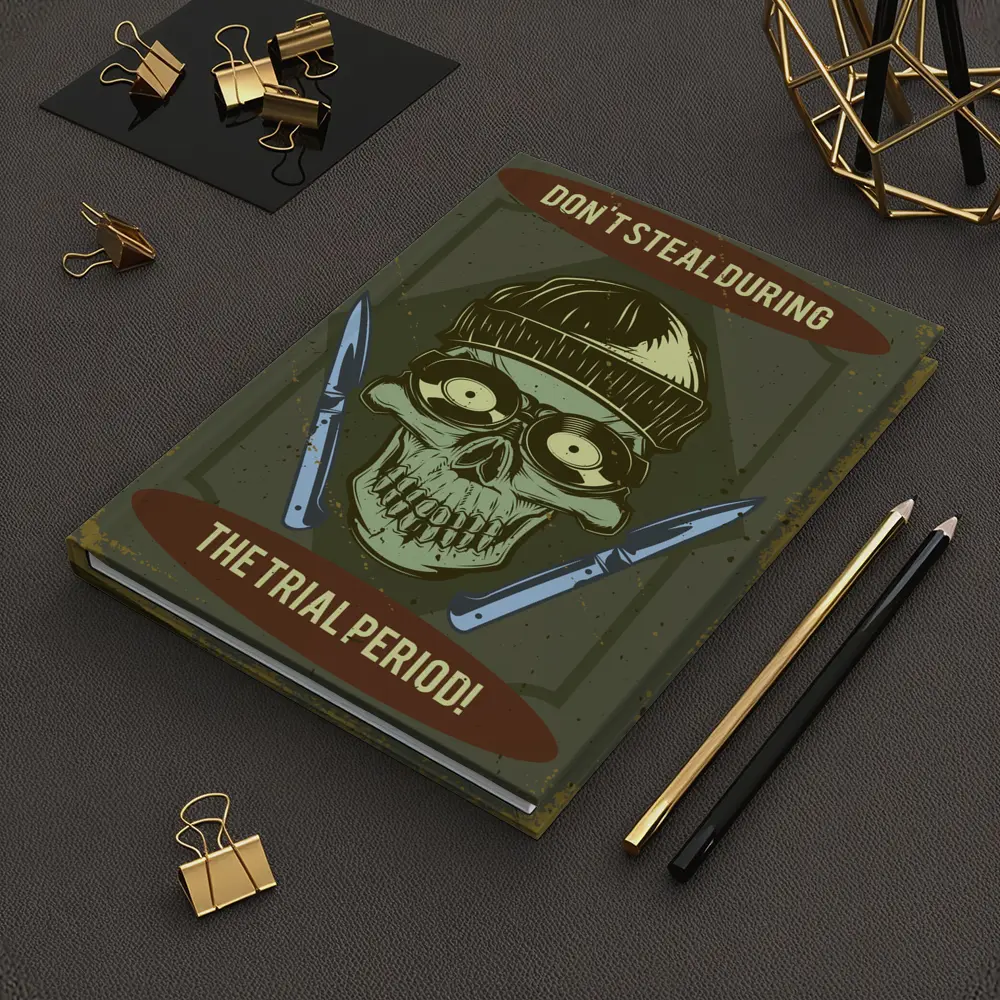 Skull Beanie Hat Retro Humor Dark Art – Notebooks