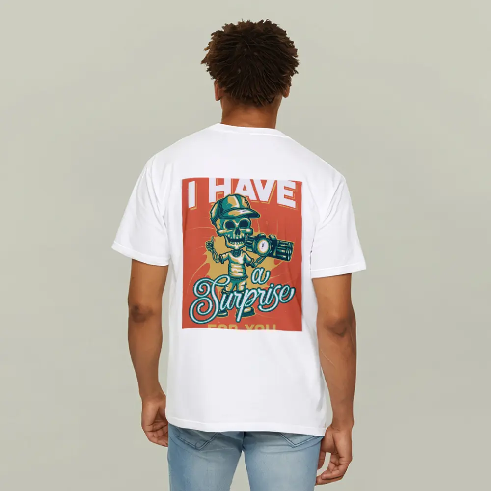 Skeleton Skull Holding Bomb Retro Grunge – T-Shirts