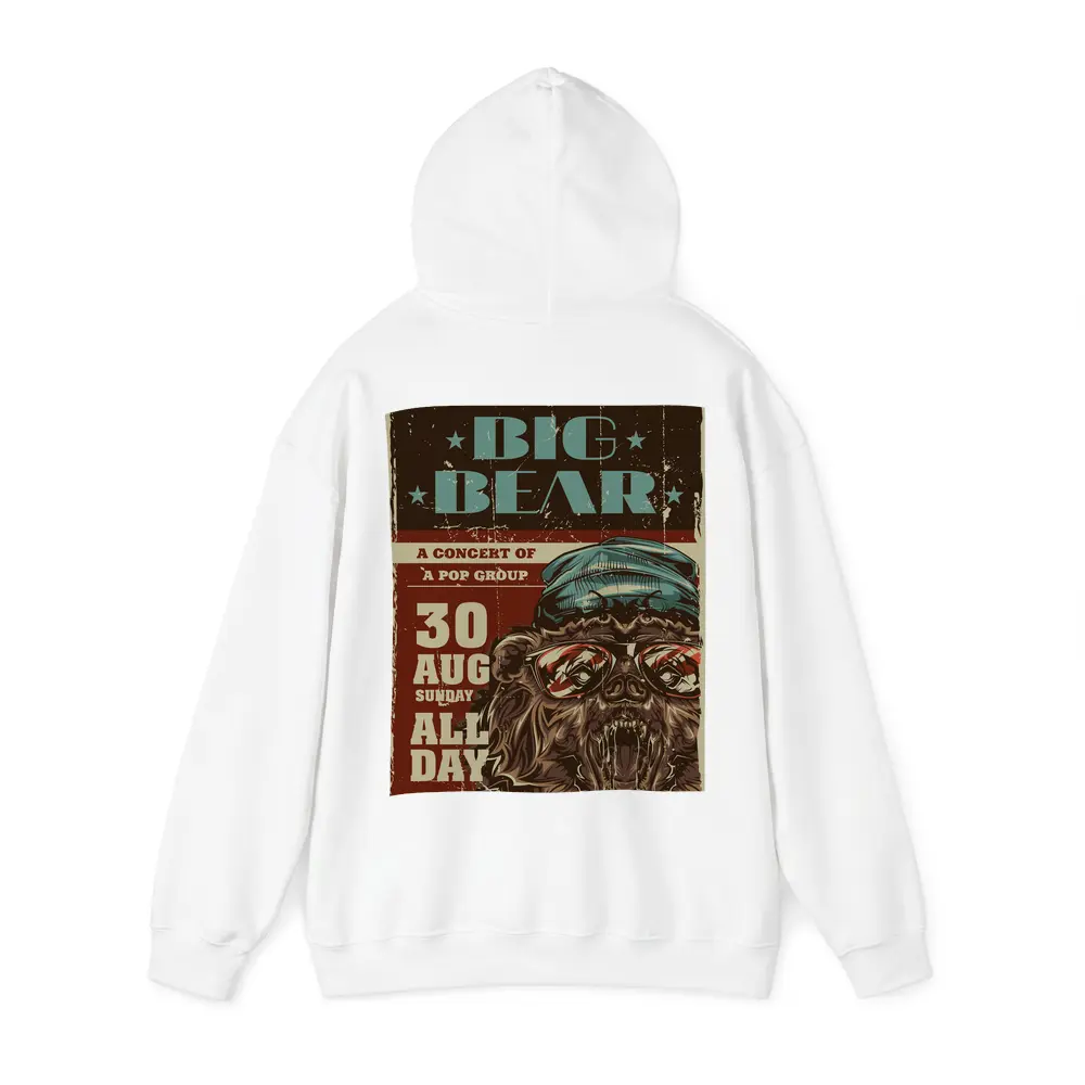 Big Bear Concert Retro Grunge Poster Art – Hoodies