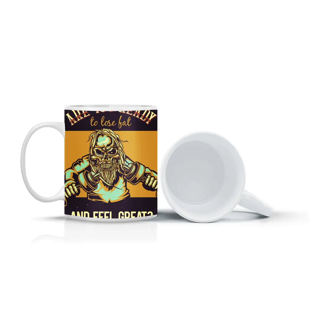 Skull Viking Fitness Gym Motivation Dark – Mugs