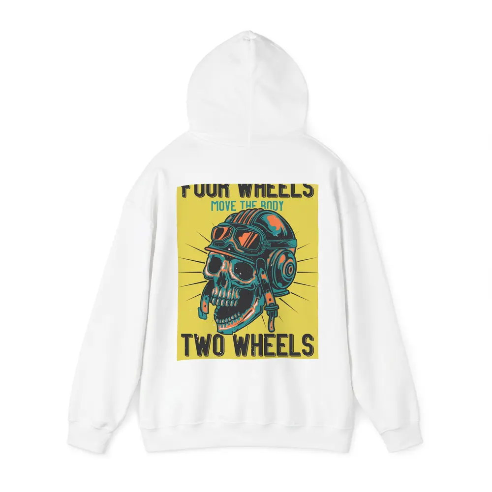 Four Wheels Two Wheels Skull Rider Art – Hoodies