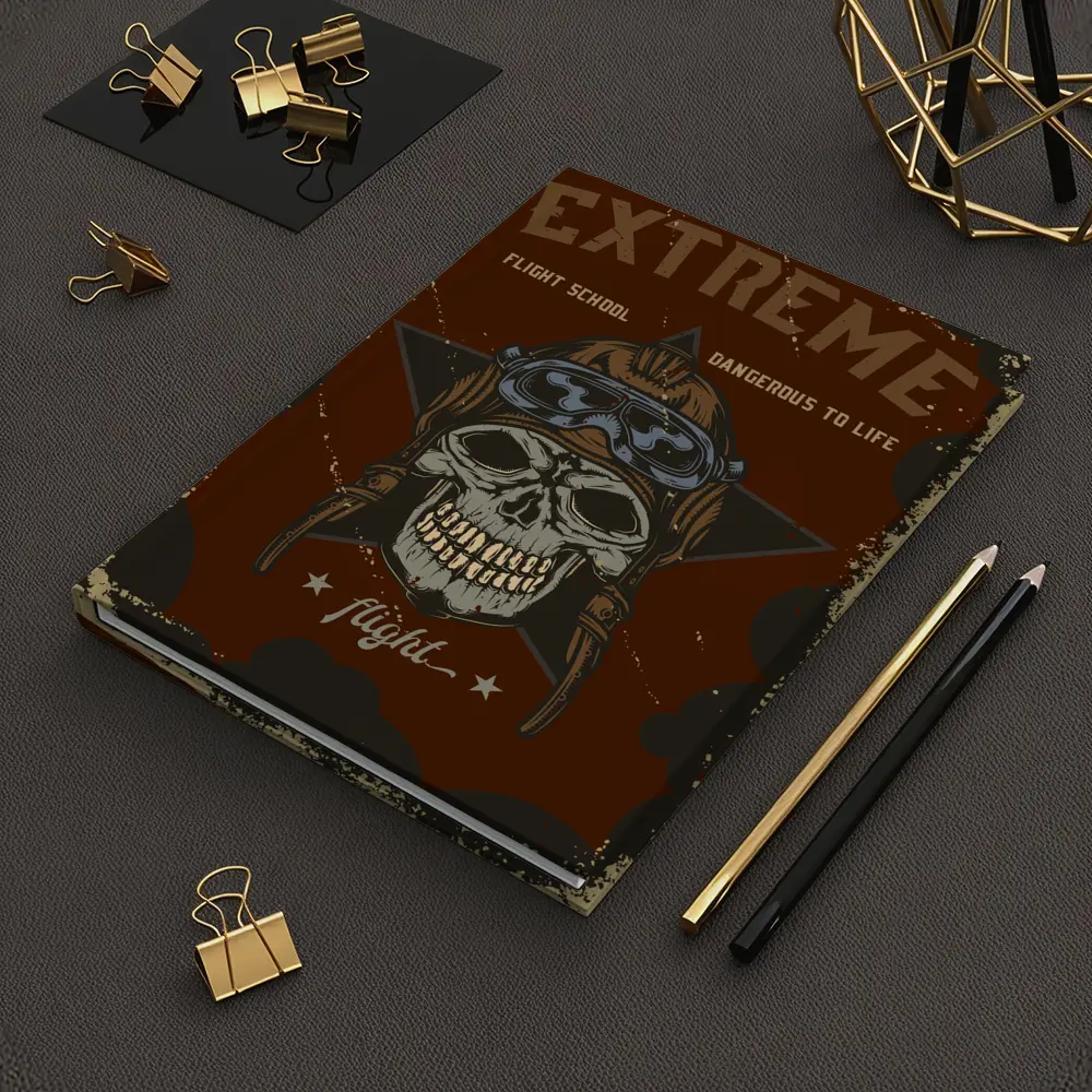 Extreme Flight School Skull Pilot Helmet Art – Notebooks