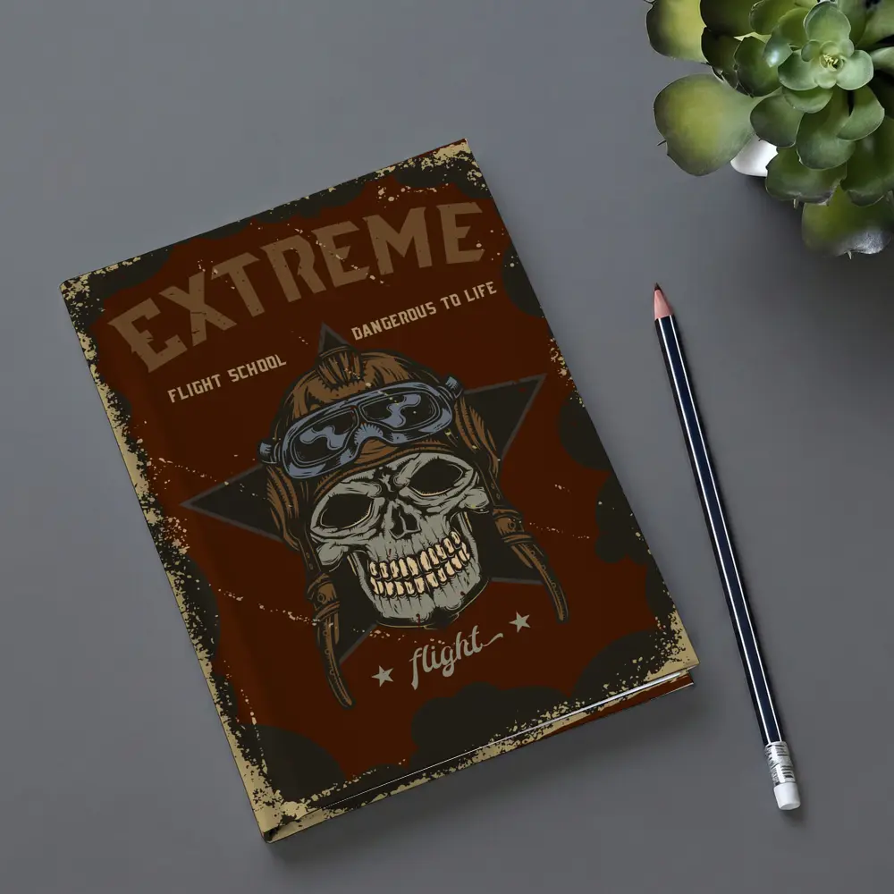 Extreme Flight School Skull Pilot Helmet Art – Notebooks