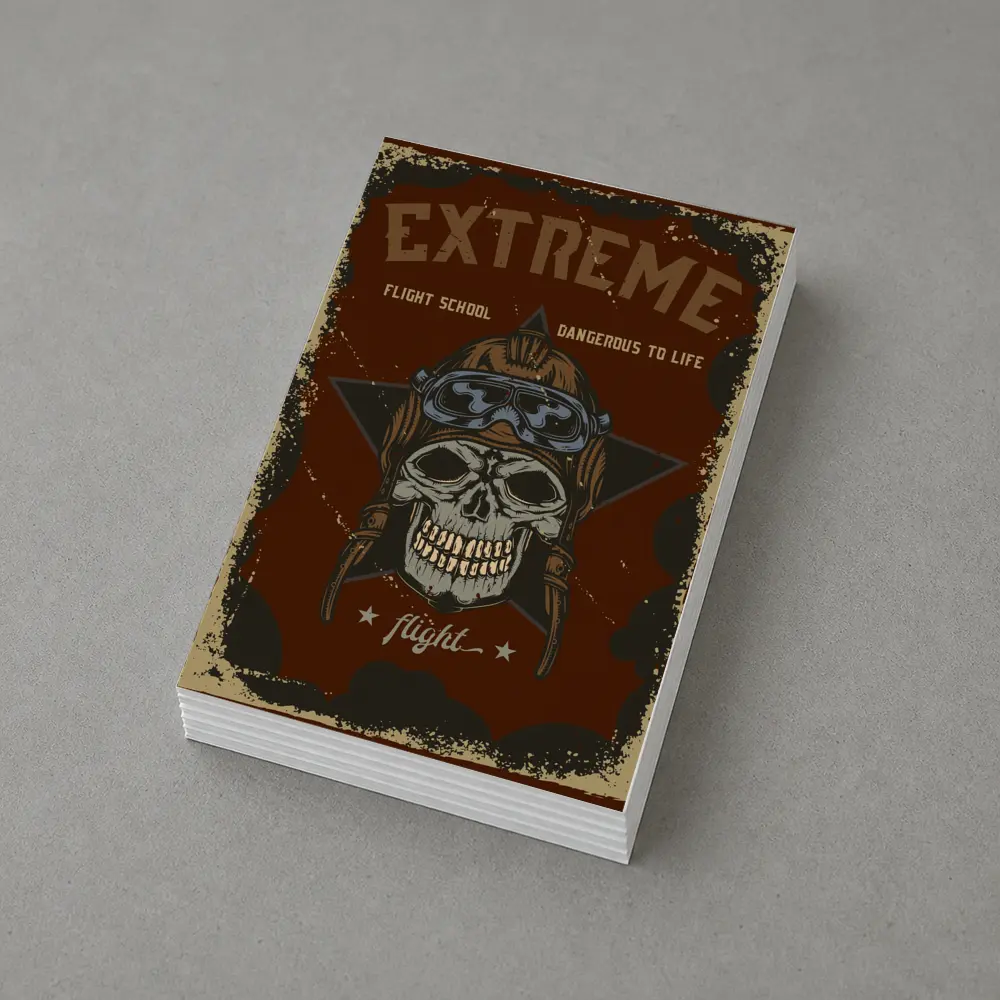 Extreme Flight School Skull Pilot Helmet Art – Postcards