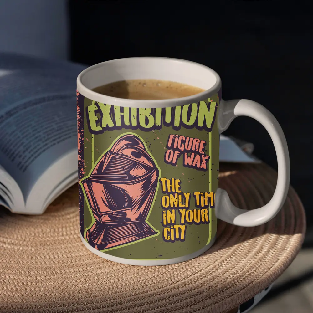 Retro Exhibition Figure of Wax Poster – Mugs