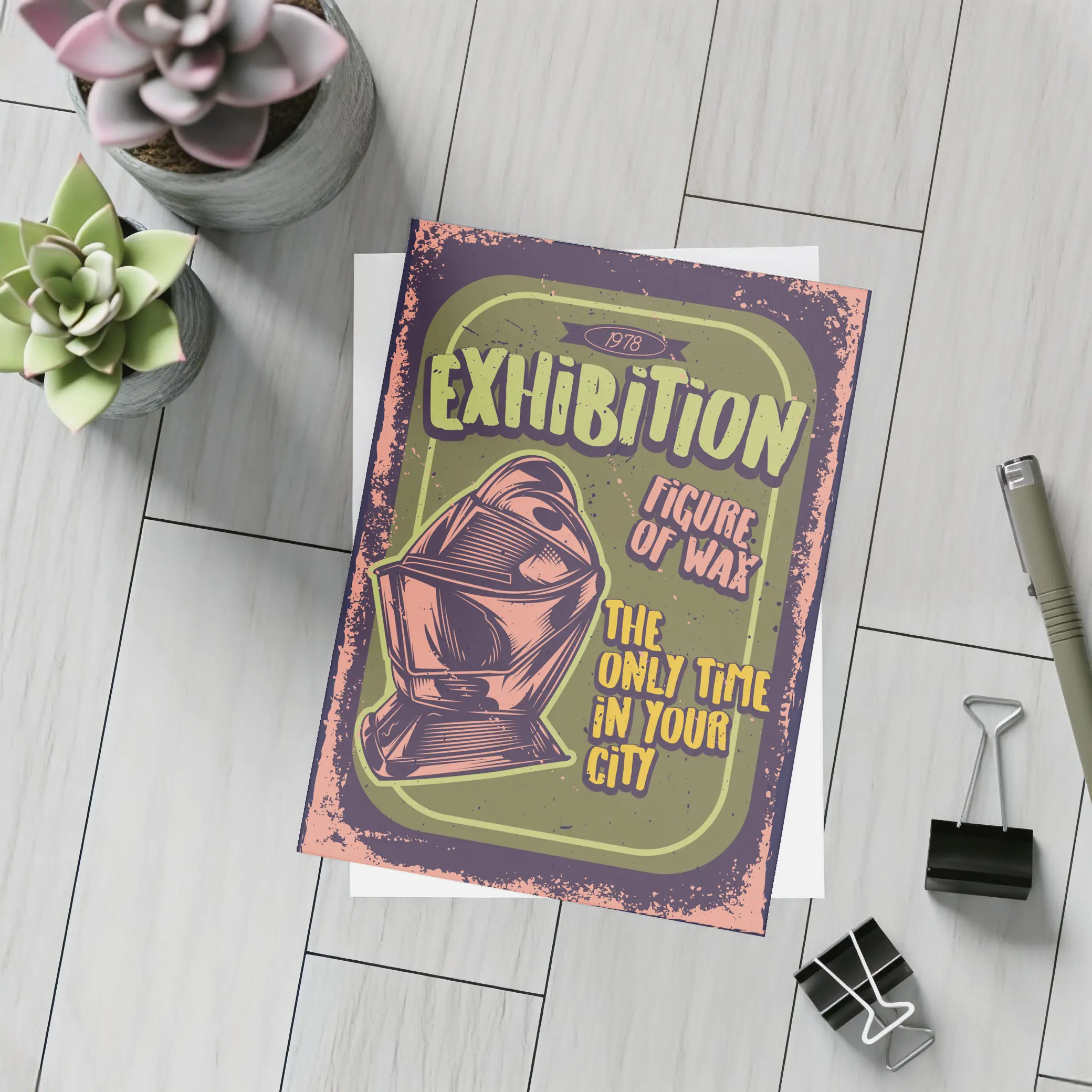 Retro Exhibition Figure of Wax Poster – Postcards