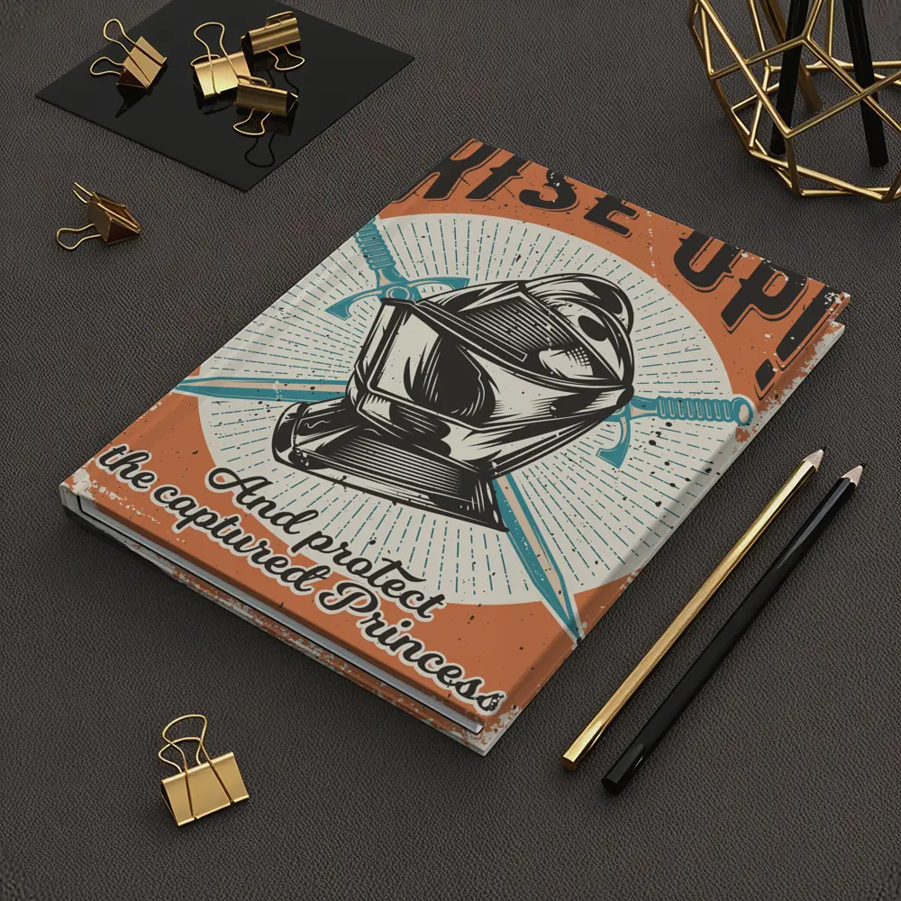 Rise Up Knight Helmet Crossed Swords Vintage – Notebooks