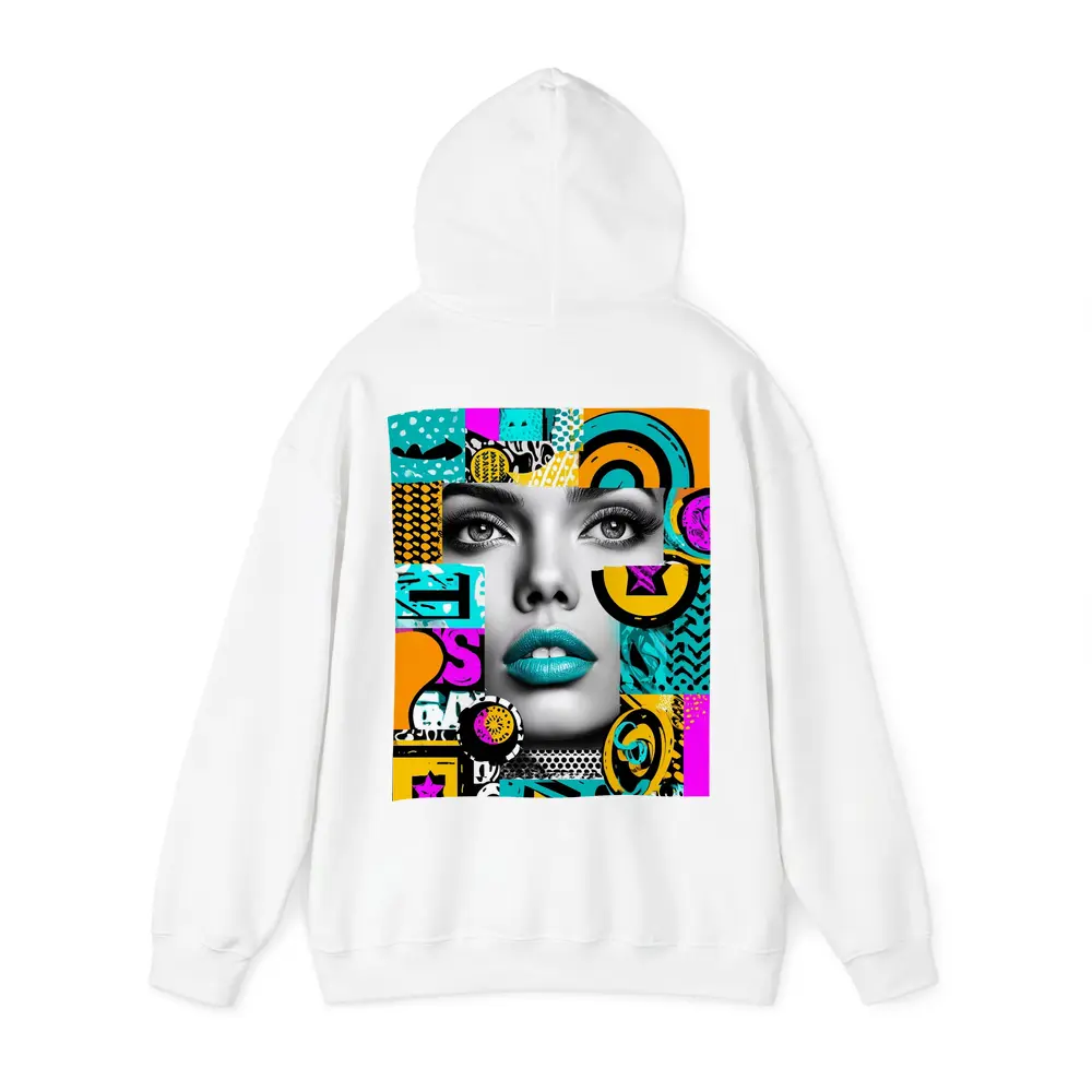 Pop Art Woman Face Colorful Abstract Collage – Hoodies