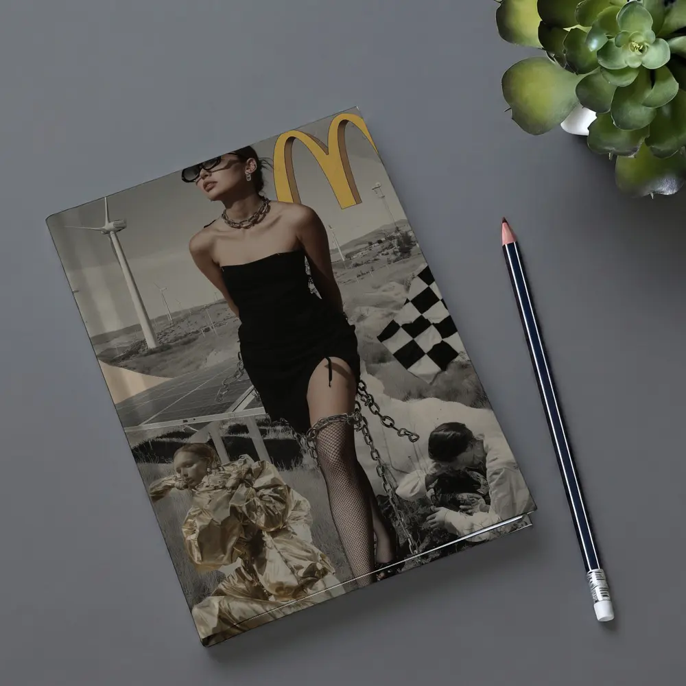 Fashion Woman Collage Pop Art Style – Notebooks