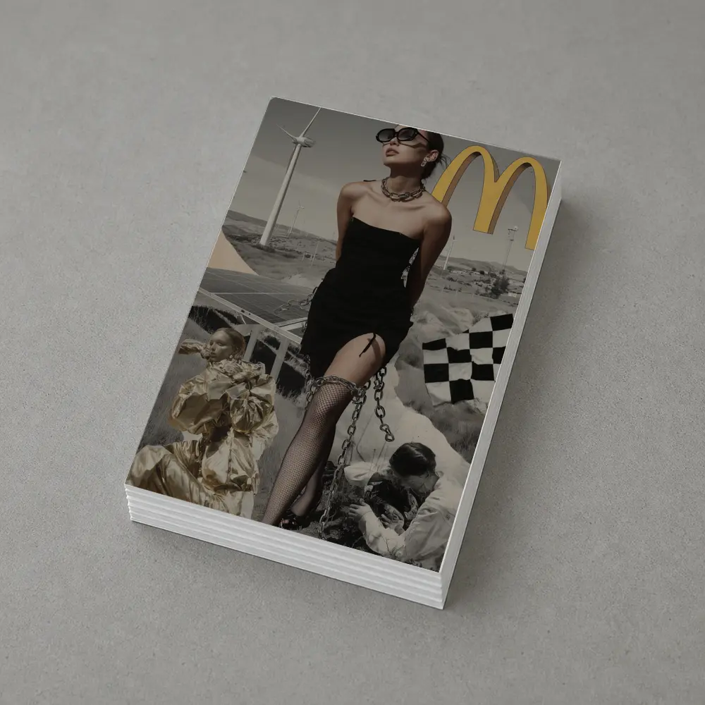Fashion Woman Collage Pop Art Style – Postcards