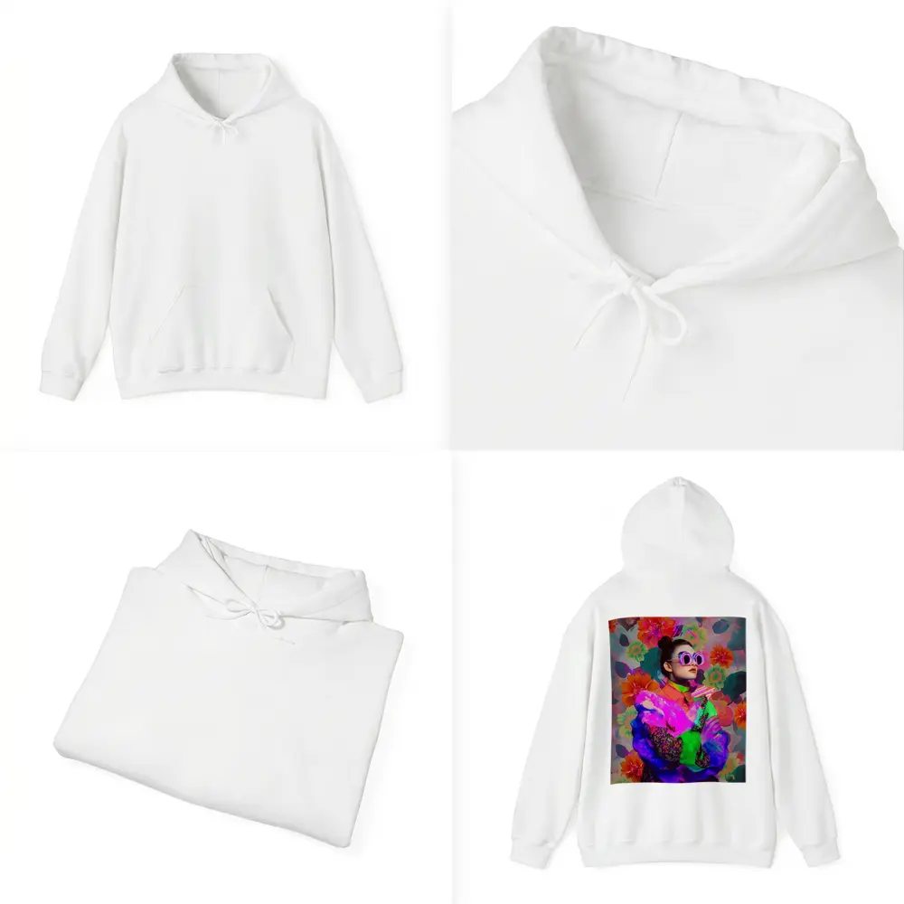 Neon Fashion Woman Floral Pop Art – Hoodies