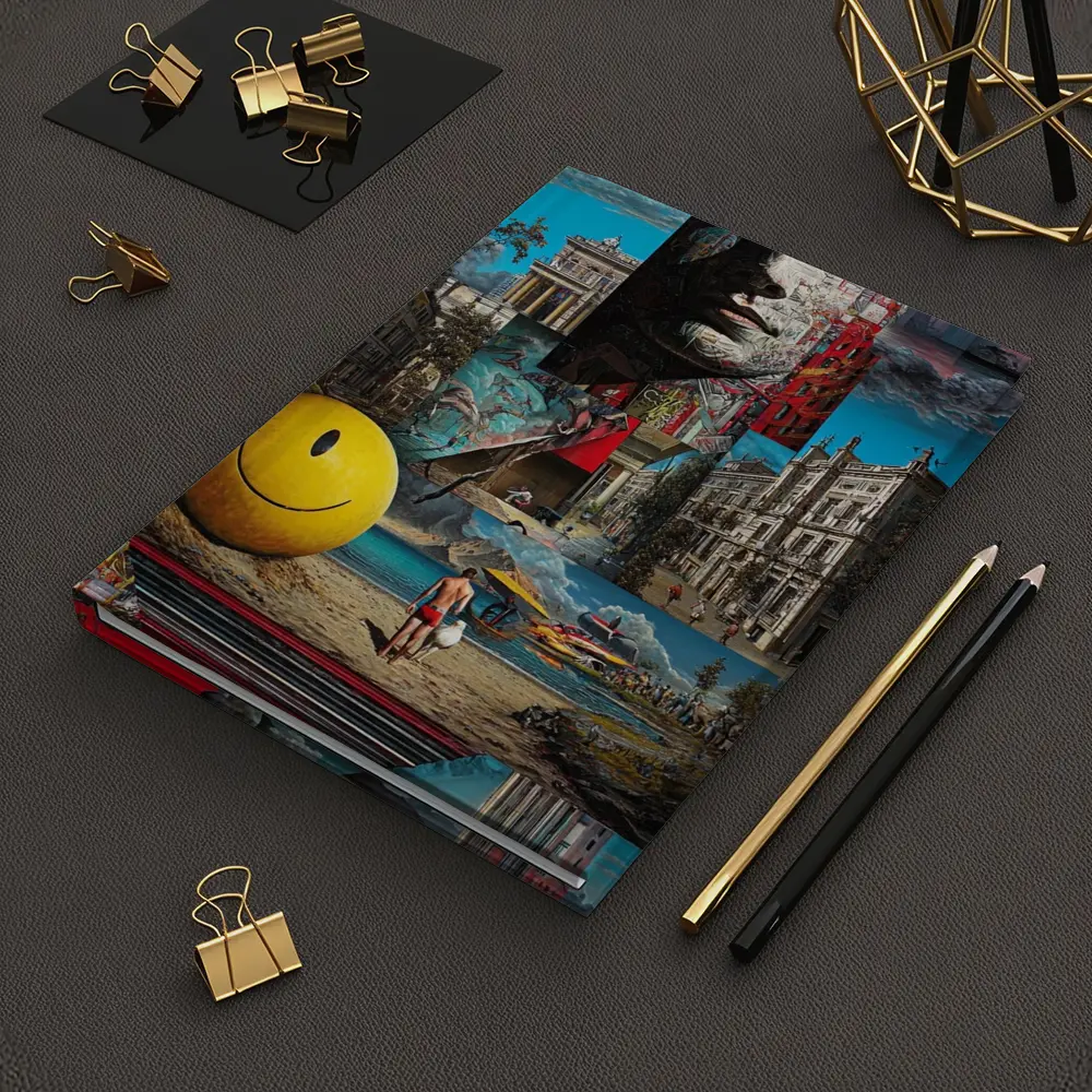 Surreal Collage Art City Dreamscape Mixed Media – Notebooks