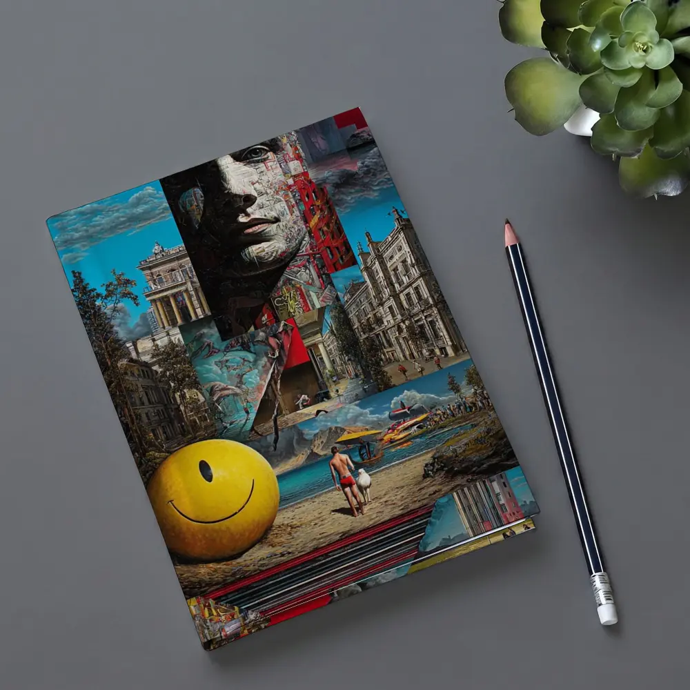 Surreal Collage Art City Dreamscape Mixed Media – Notebooks