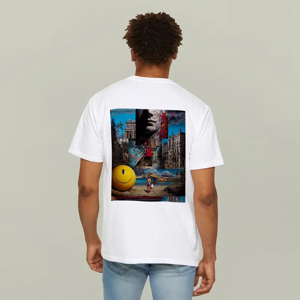 Surreal Collage Art City Dreamscape Mixed Media – T-Shirts