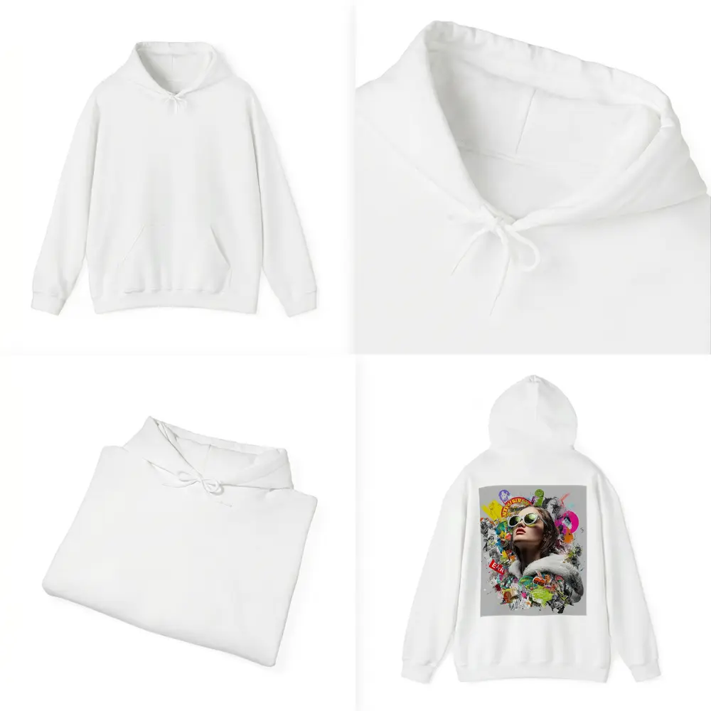 Woman Sunglasses Pop Art Collage Style – Hoodies