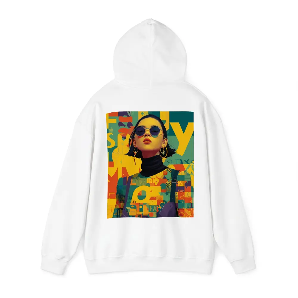 Fashion Woman Retro Typography Colorful Pop Art – Hoodies