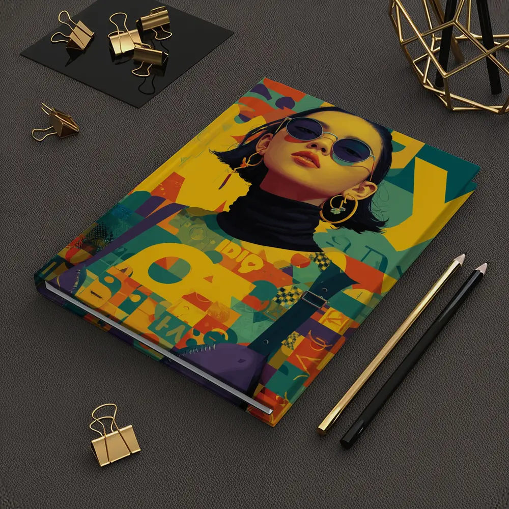 Fashion Woman Retro Typography Colorful Pop Art – Notebooks