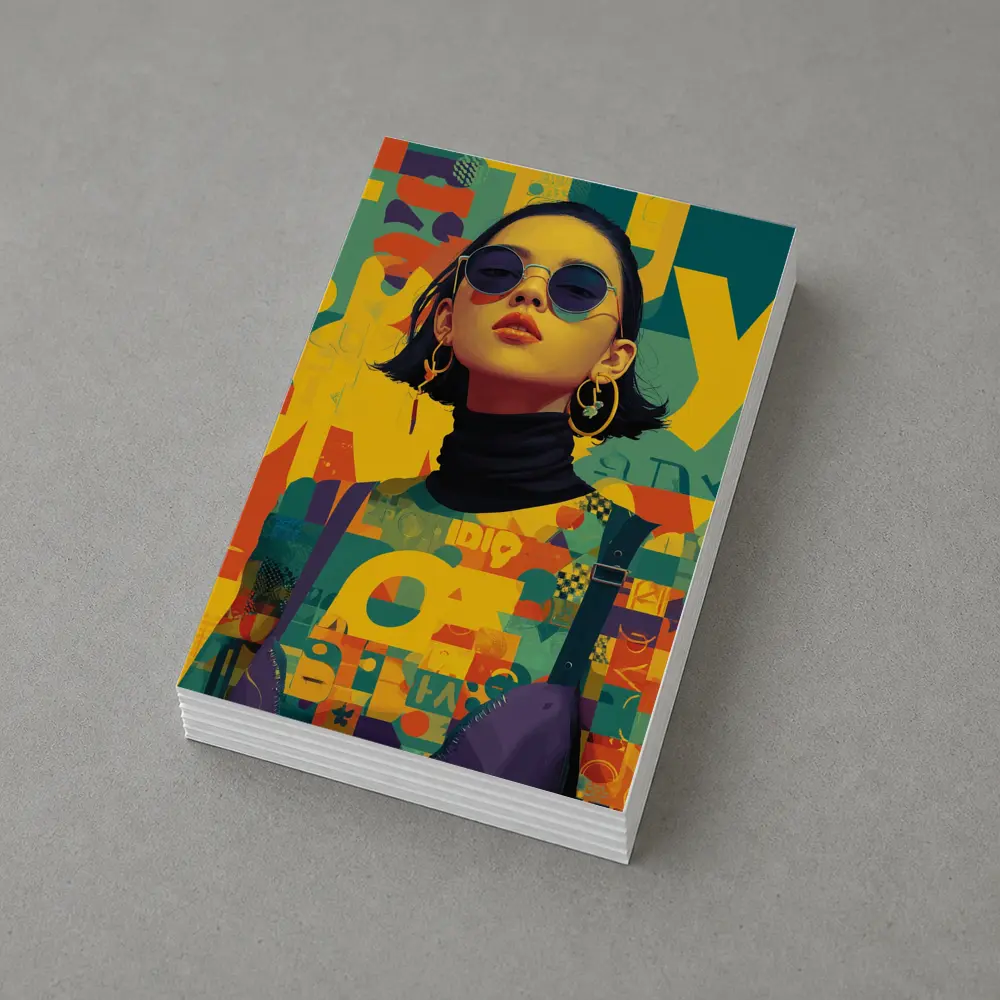 Fashion Woman Retro Typography Colorful Pop Art – Postcards