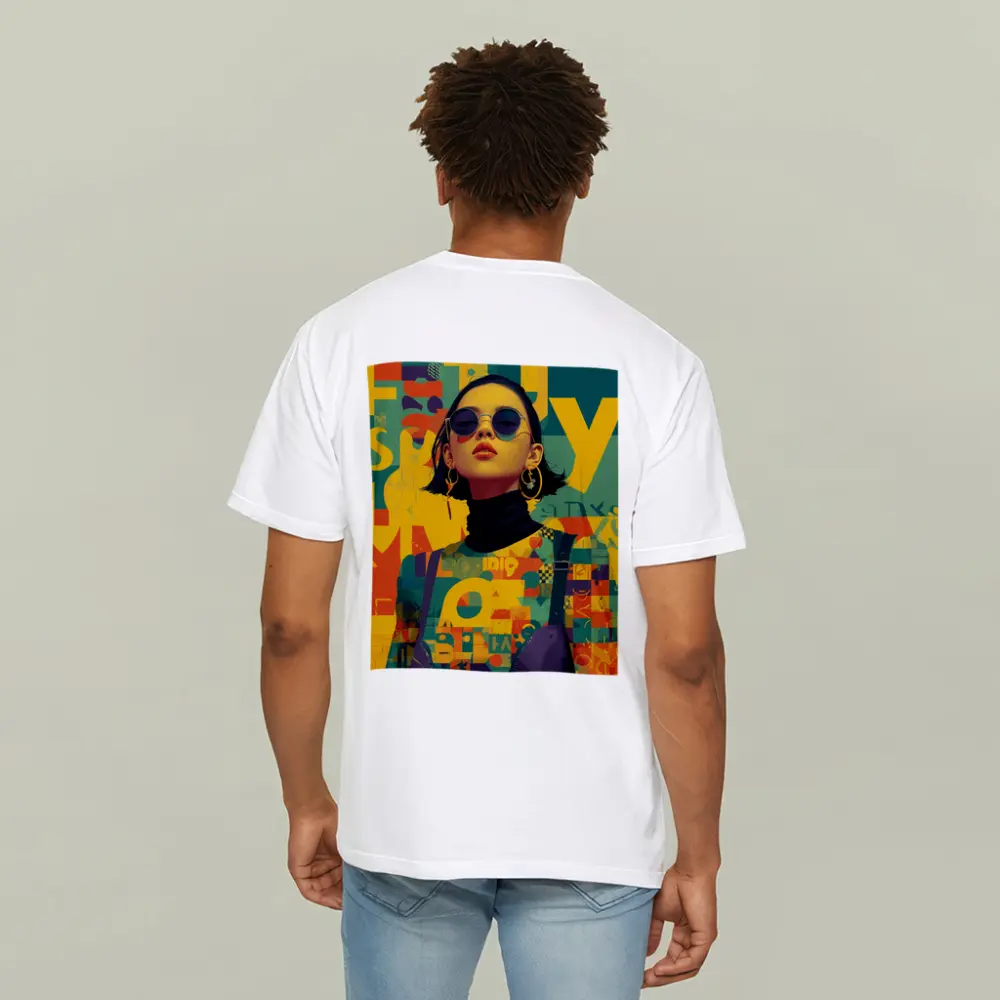 Fashion Woman Retro Typography Colorful Pop Art – T-Shirts