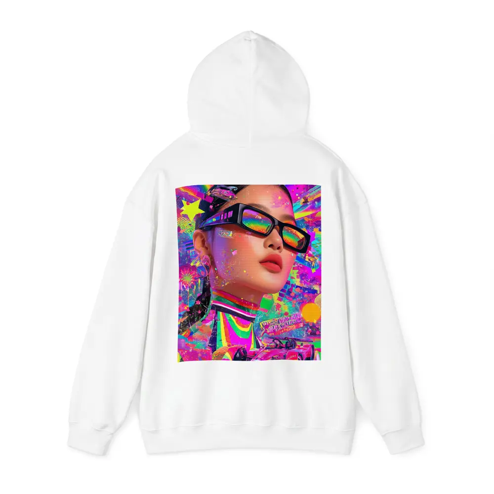Neon Pop Art Woman Formula Racing Car – Hoodies