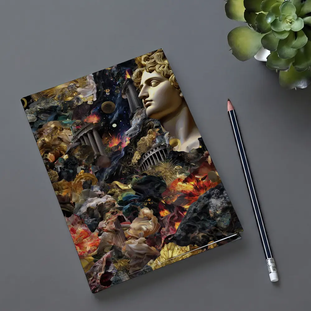 Greek Mythology Collage Gold Cosmic Chaos – Notebooks