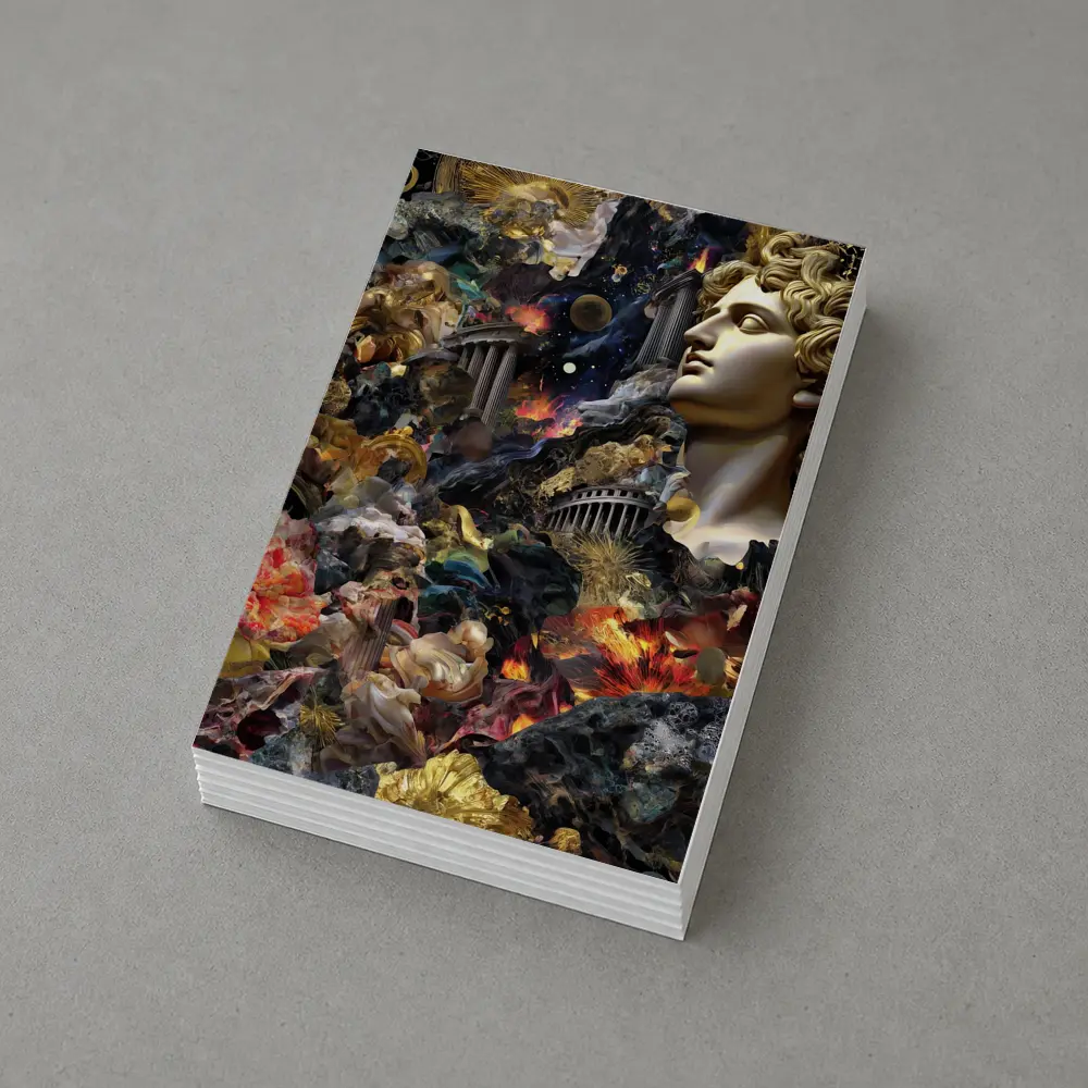 Greek Mythology Collage Gold Cosmic Chaos – Postcards