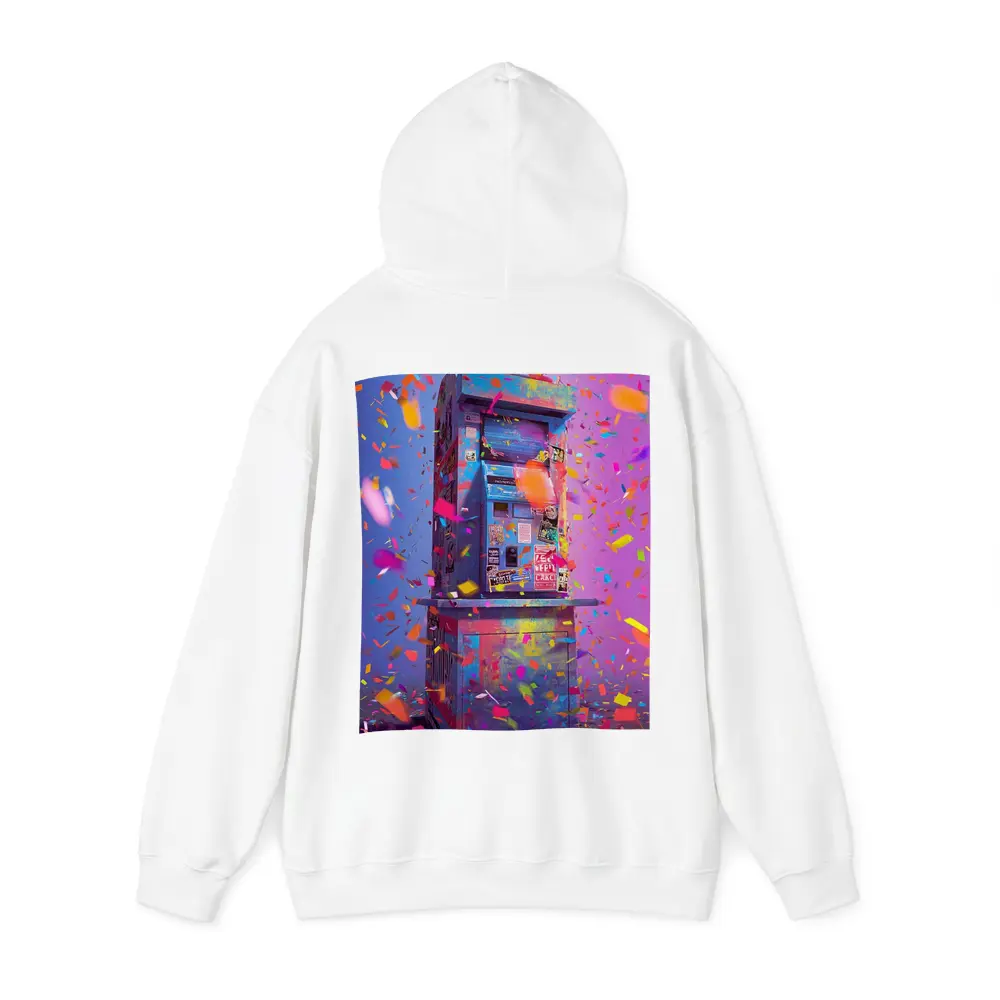 Colorful Arcade Machine Confetti Purple Background – Hoodies