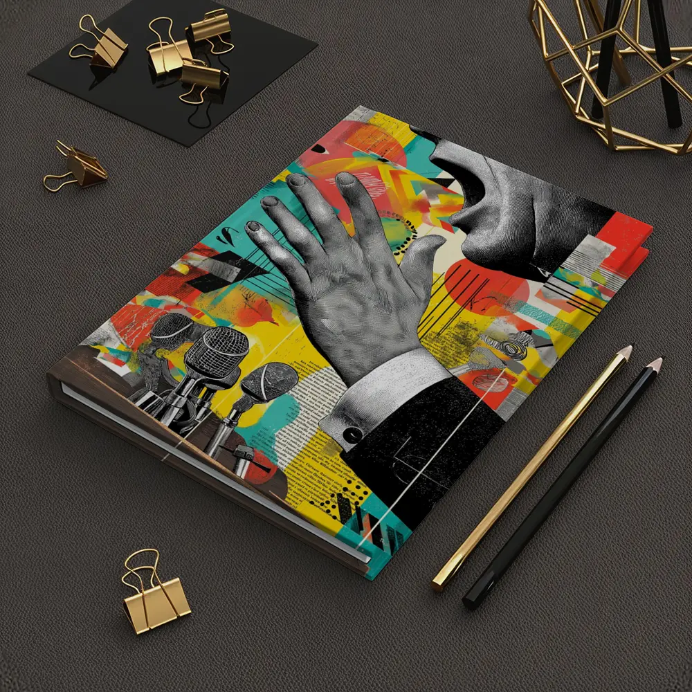 Political Speaker Collage Pop Art Illustration – Notebooks