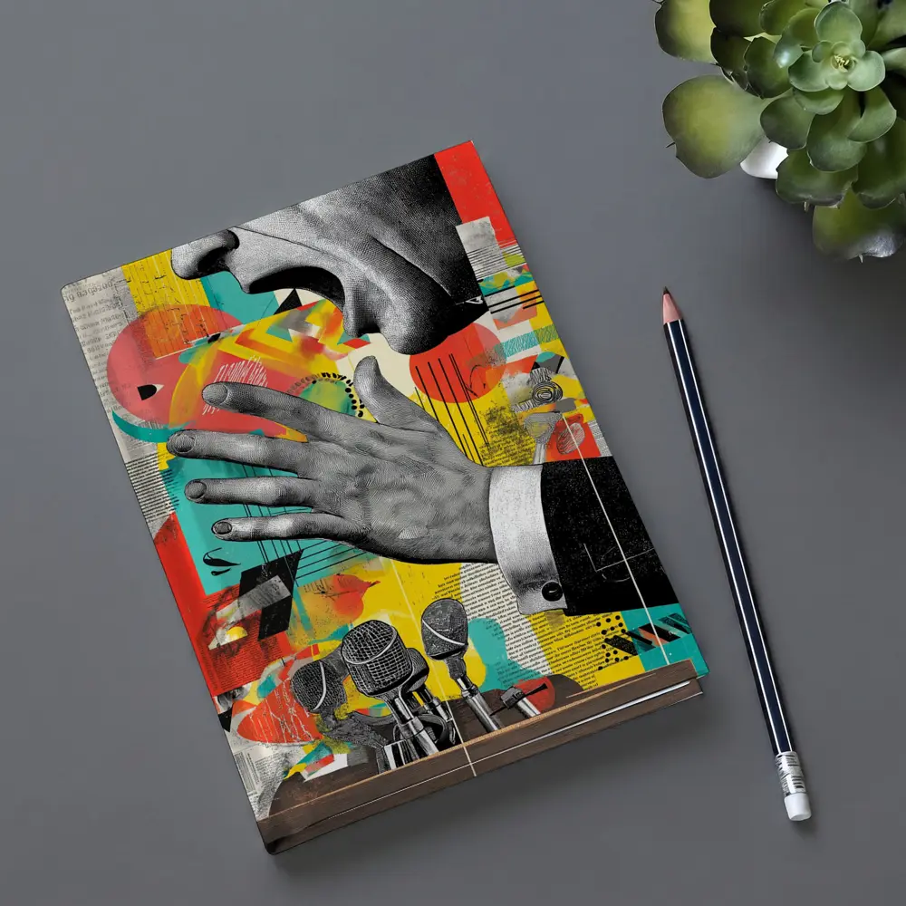 Political Speaker Collage Pop Art Illustration – Notebooks