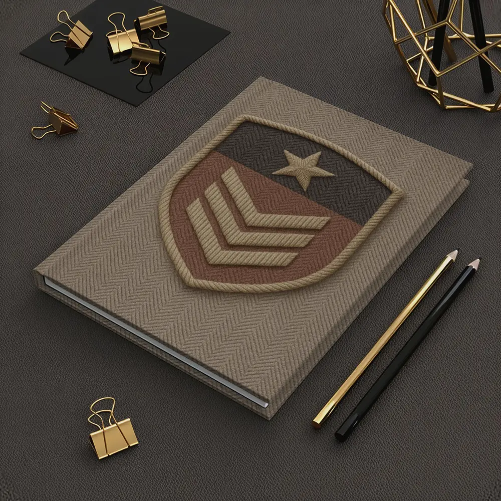 Military Sergeant Rank Badge Embroidered Shield – Notebooks