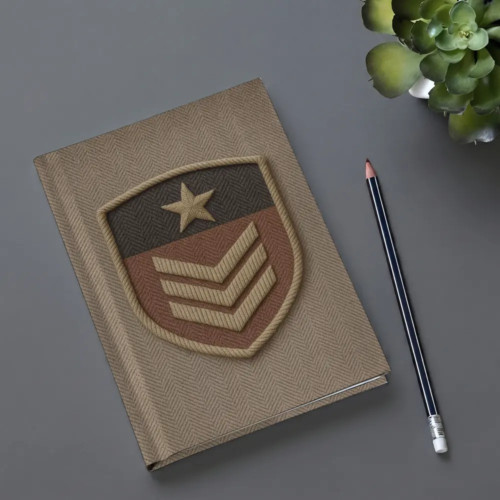 Military Sergeant Rank Badge Embroidered Shield – Notebooks