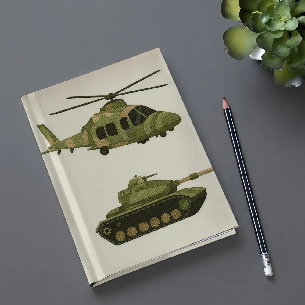 Military Helicopter and Tank Camouflage Art – Notebooks