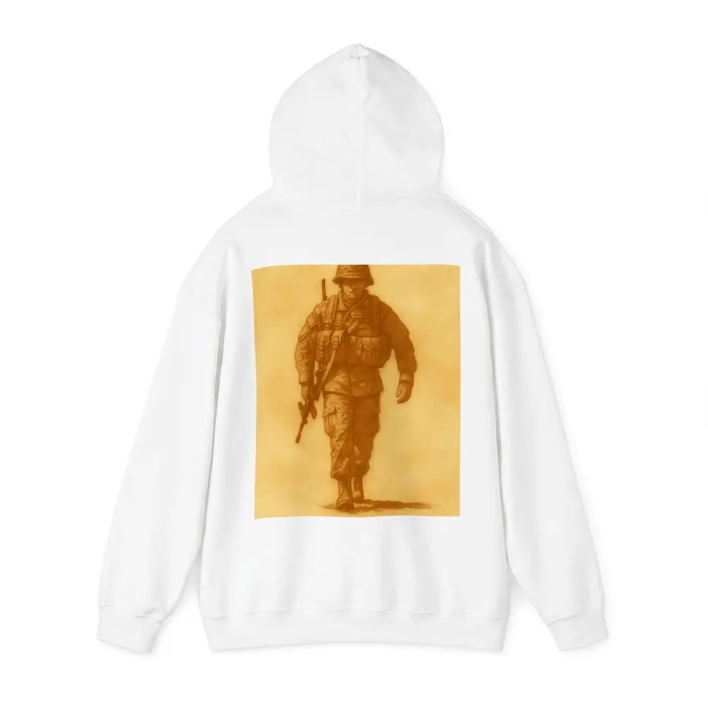WWII Soldier Sketch Sepia Tone Art – Hoodies