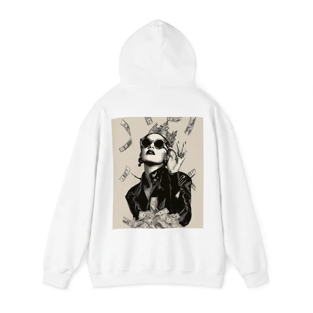 Queen Crown Sunglasses Money Rain Black White – Hoodies