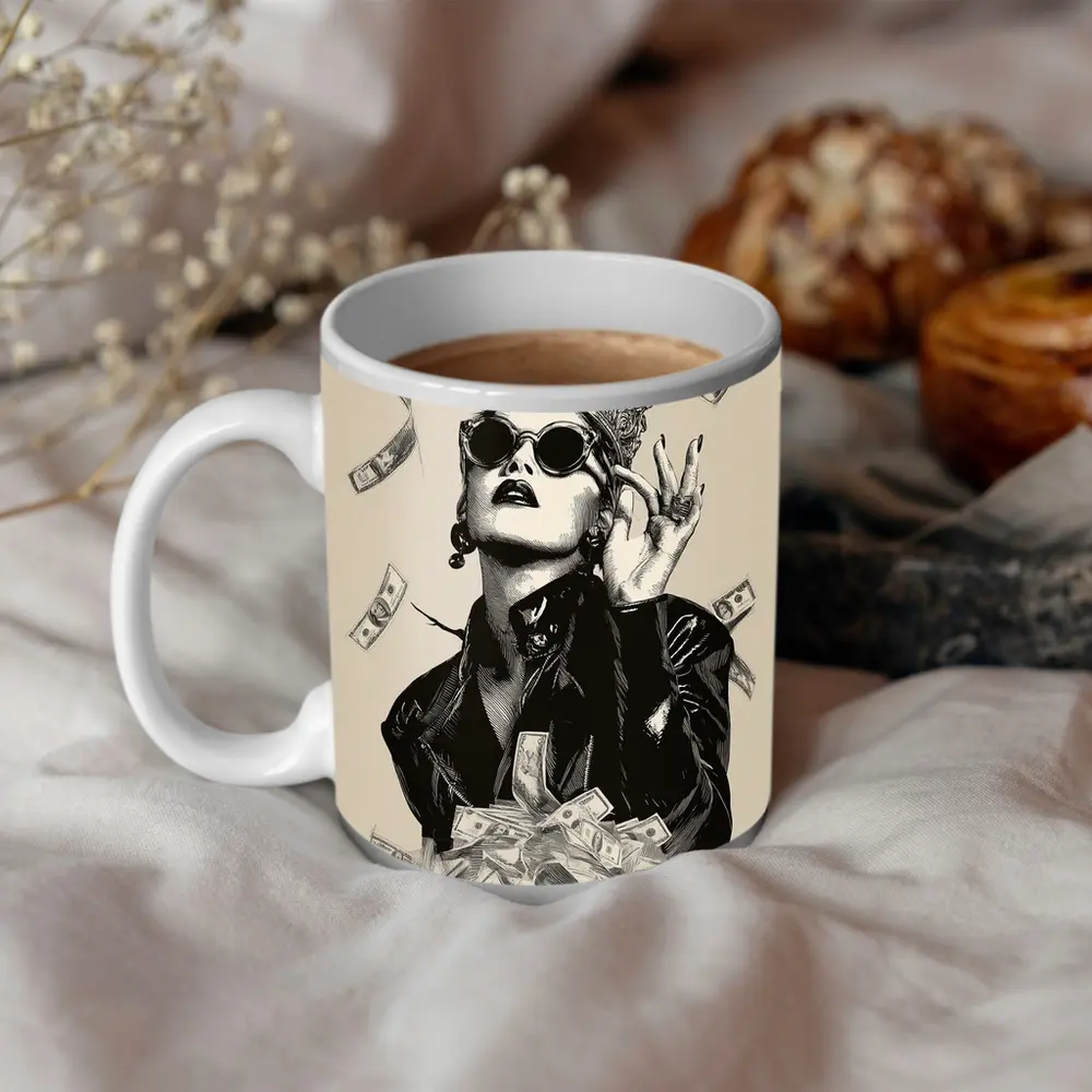 Queen Crown Sunglasses Money Rain Black White – Mugs