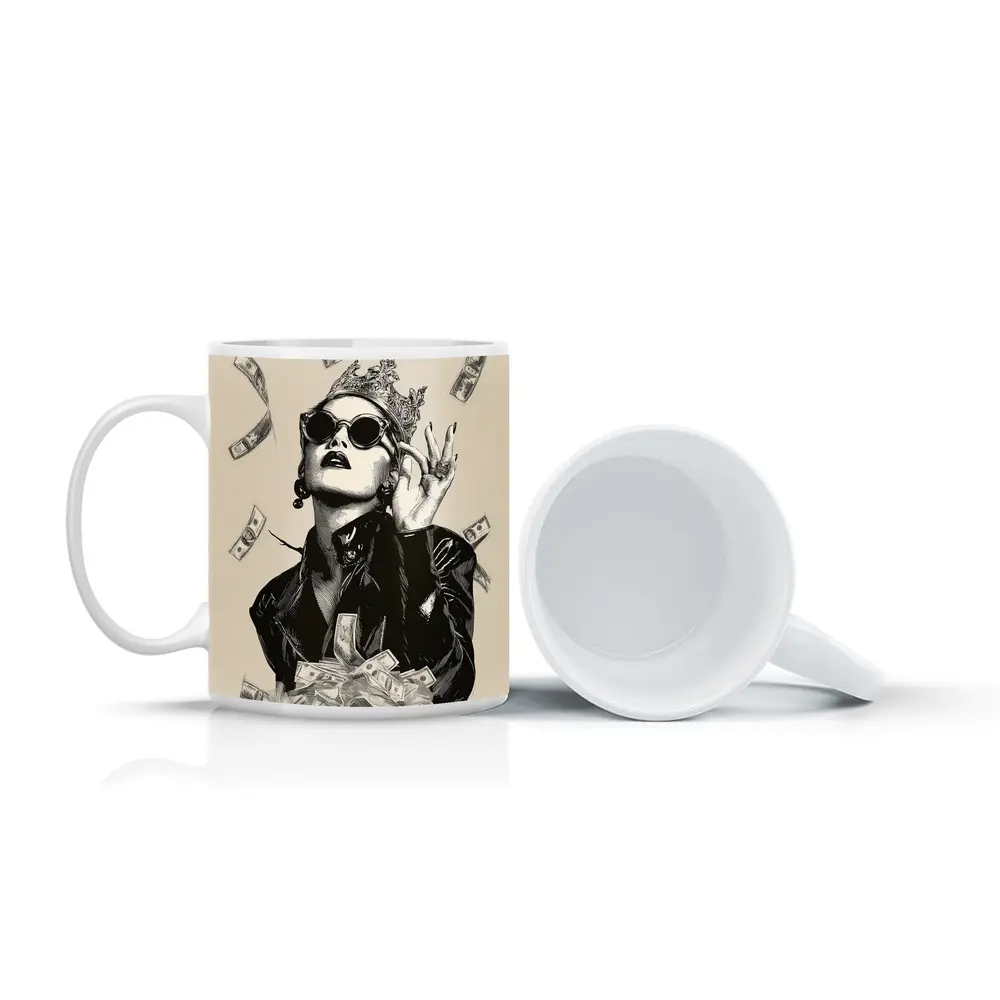 Queen Crown Sunglasses Money Rain Black White – Mugs