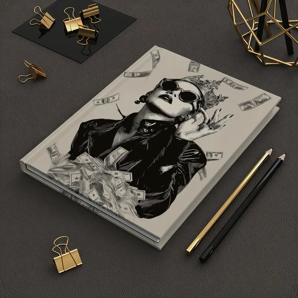 Queen Crown Sunglasses Money Rain Black White – Notebooks