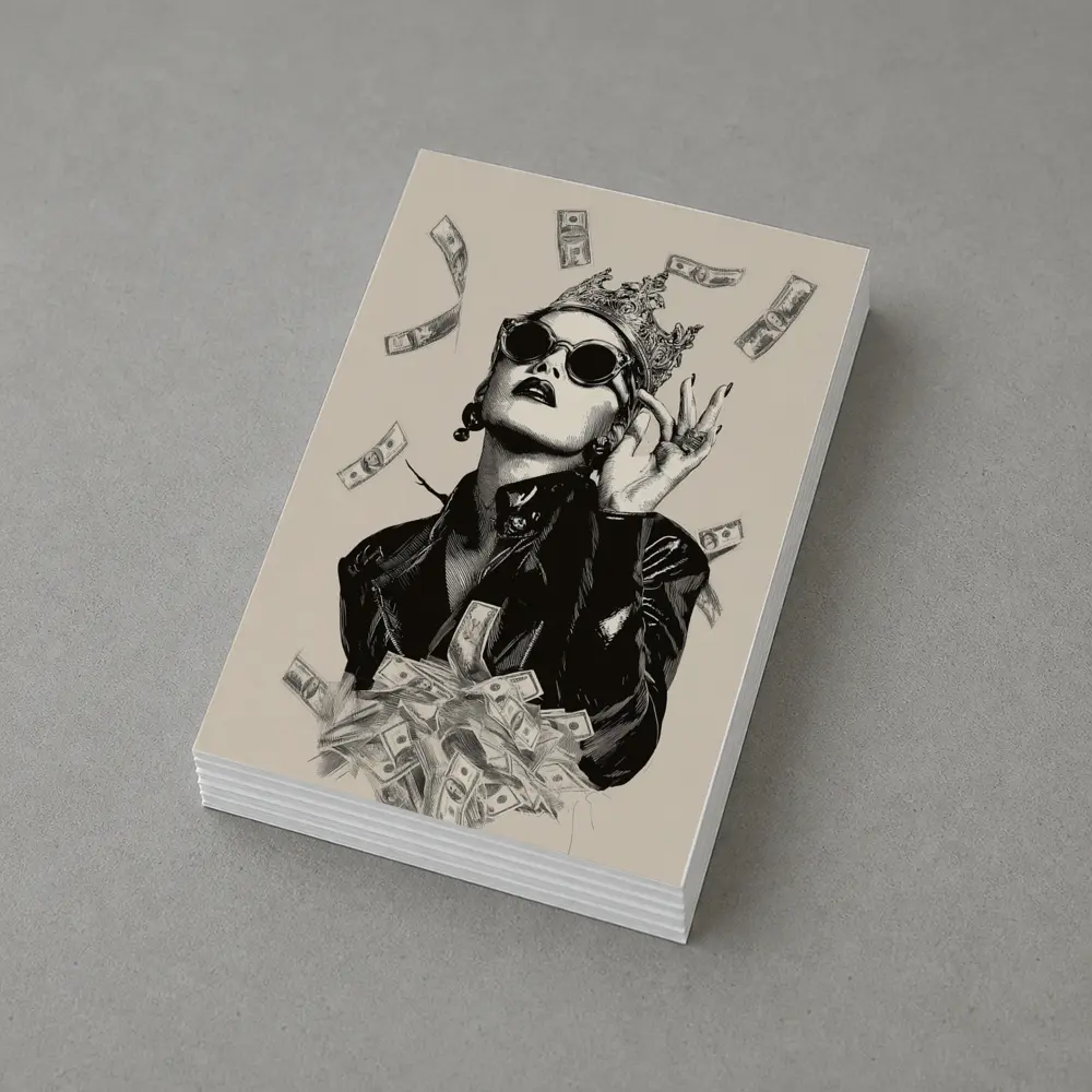 Queen Crown Sunglasses Money Rain Black White – Postcards