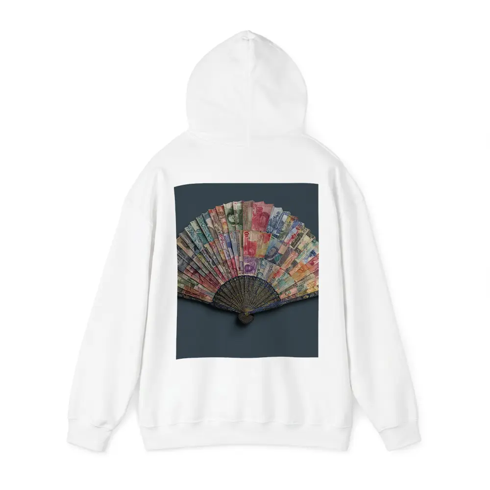 World Currency Fan Money Art Dark Background – Hoodies
