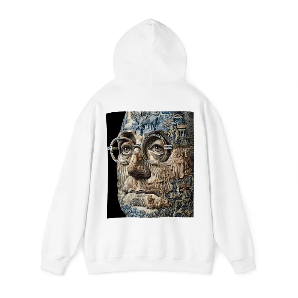 Engraved Portrait Face Currency Art Style – Hoodies