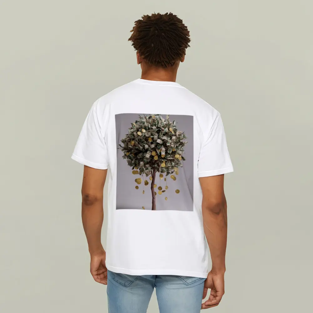 Money Tree Gold Coins Dollar Bills Art – T-Shirts
