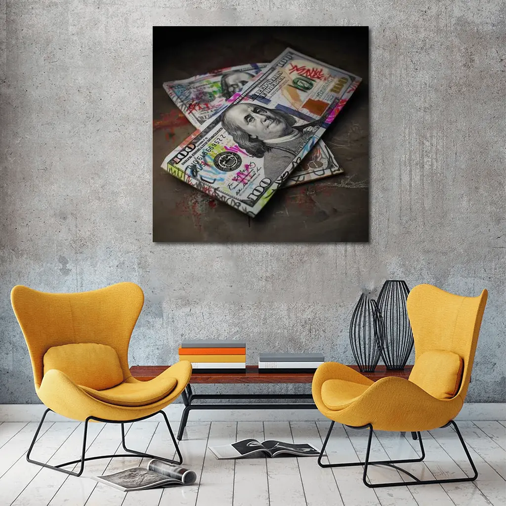 Graffiti Dollar Bills Money Street Art – Wall Art