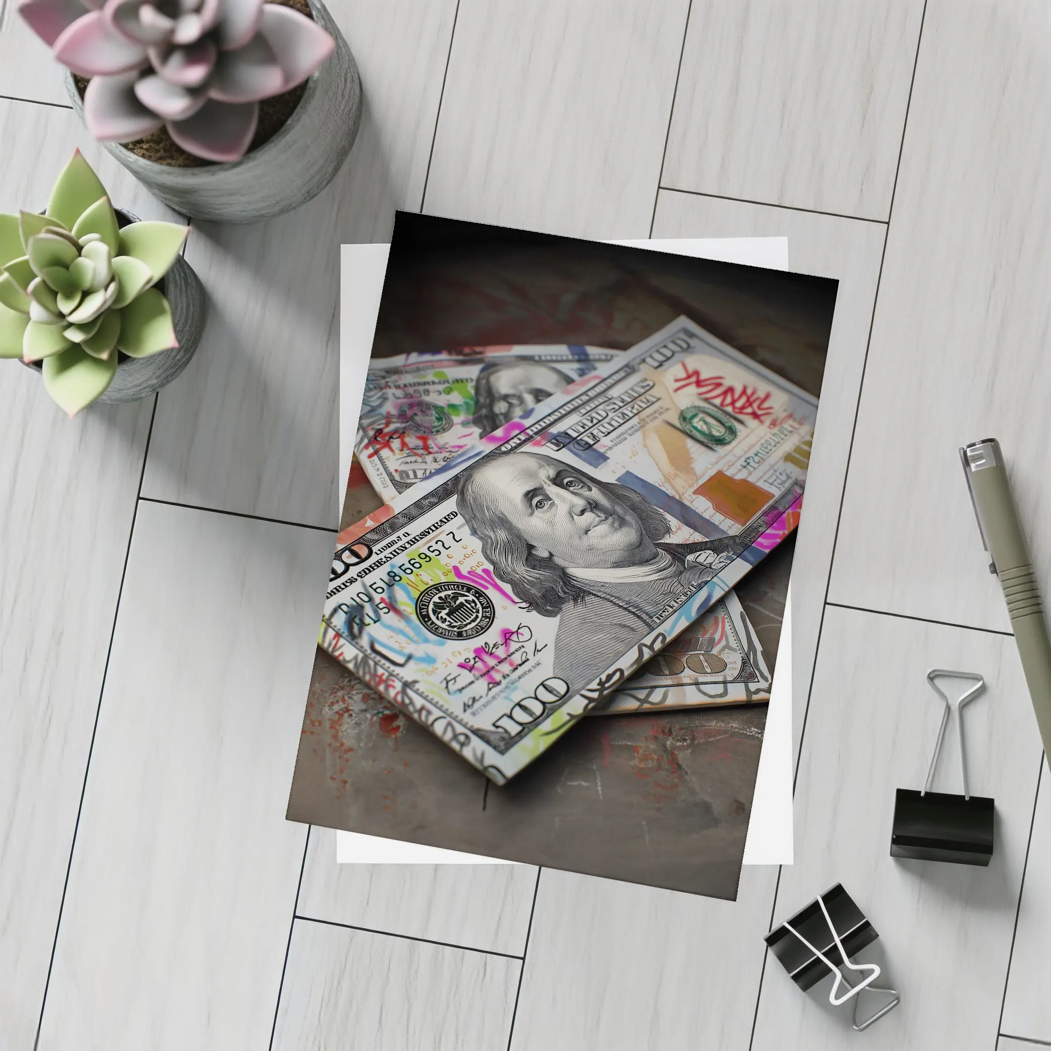 Graffiti Dollar Bills Money Street Art – Postcards
