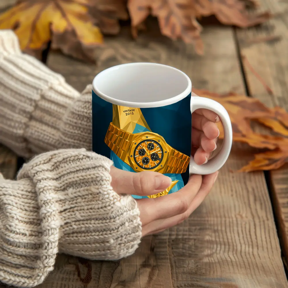 Gold Watch Dom Perignon Champagne Low Poly – Mugs