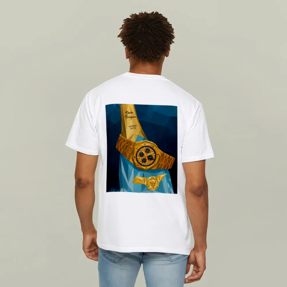 Gold Watch Dom Perignon Champagne Low Poly – T-Shirts
