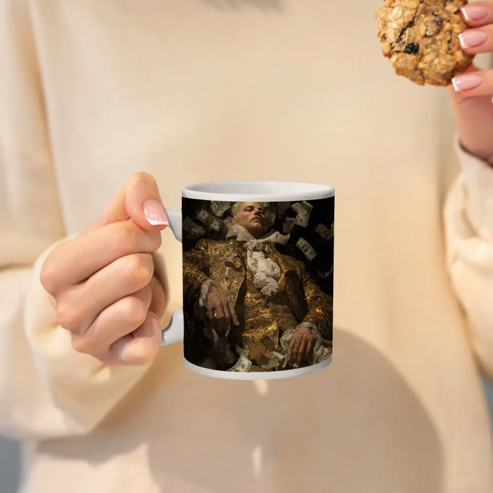 Baroque Man Reclining Surrounded By Money – Mugs