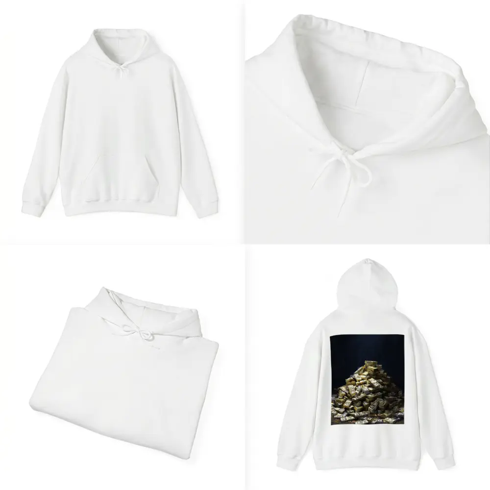Massive Pile of Cash Money Dark Background – Hoodies