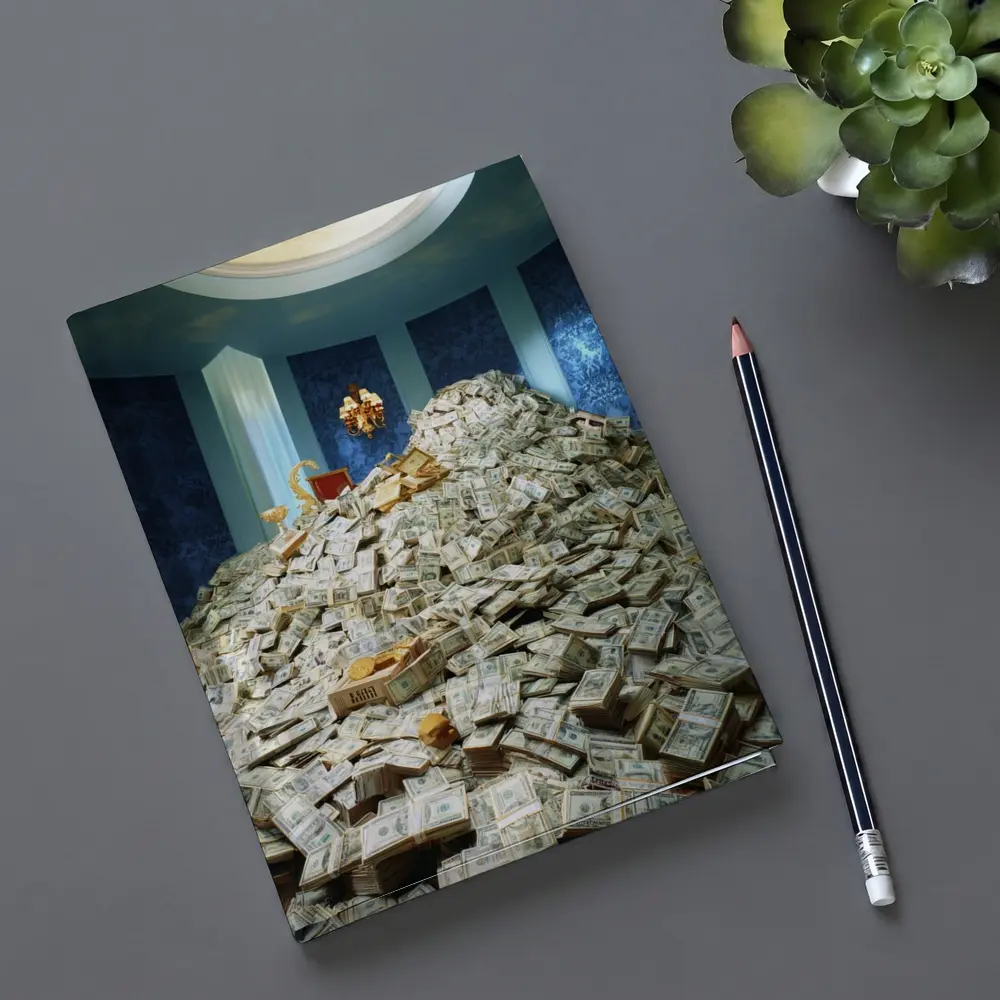 Massive Money Pile Luxury Blue Room – Notebooks
