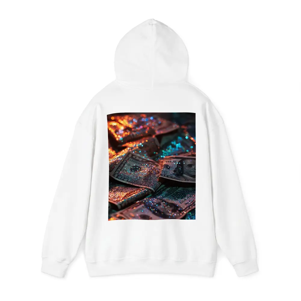 Glitter Covered Dollar Bills Dark Background – Hoodies