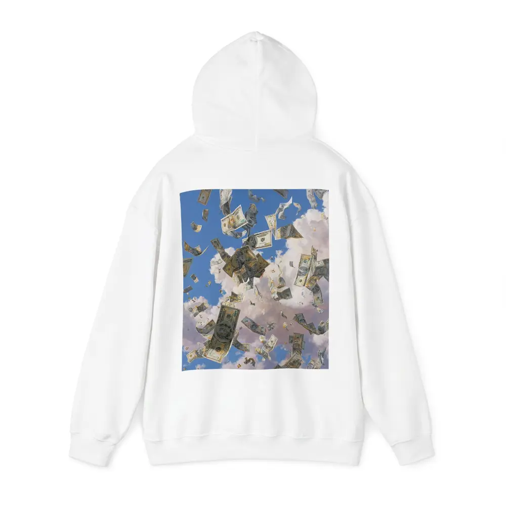 Dollar Bills Raining From Cloudy Sky – Hoodies
